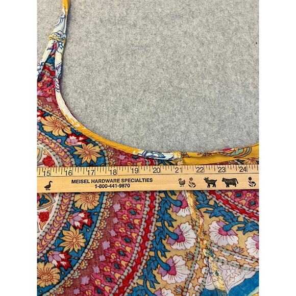 Billabong Cami Top Womens Medium 100% Rayon Halter‎ Bohemian Mandala Floral Pink - Picture 11 of 16